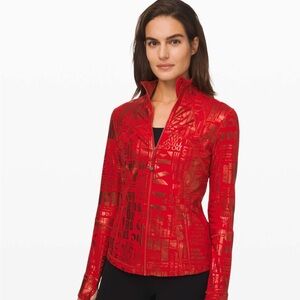 Lululemon Women's size 6 red define jacket ,  RARE Manifesto Dark Red NWOT